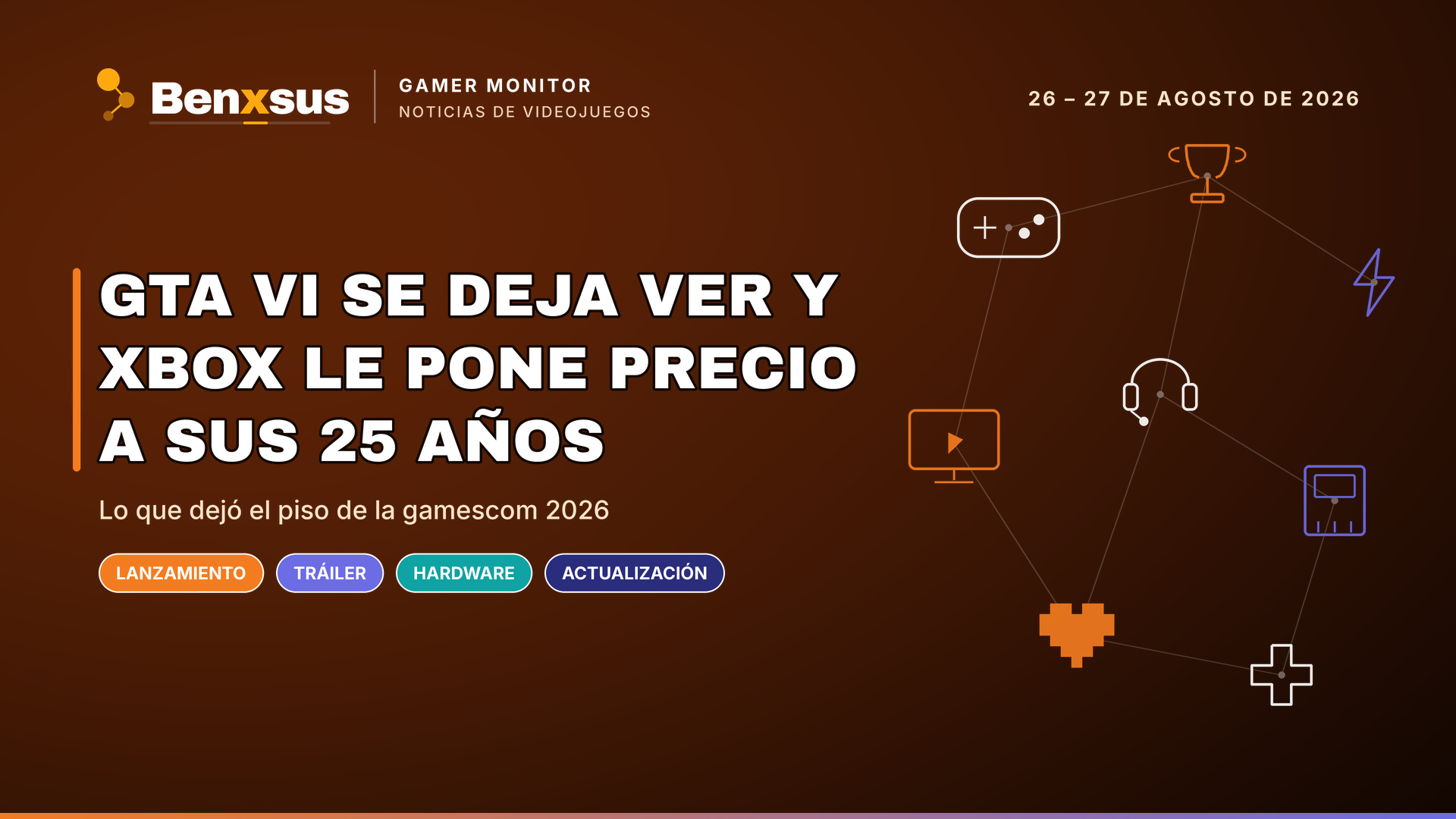 GTA VI se deja ver y Xbox le pone precio a sus 25 años: todo lo que dejó el piso de la gamescom 2026